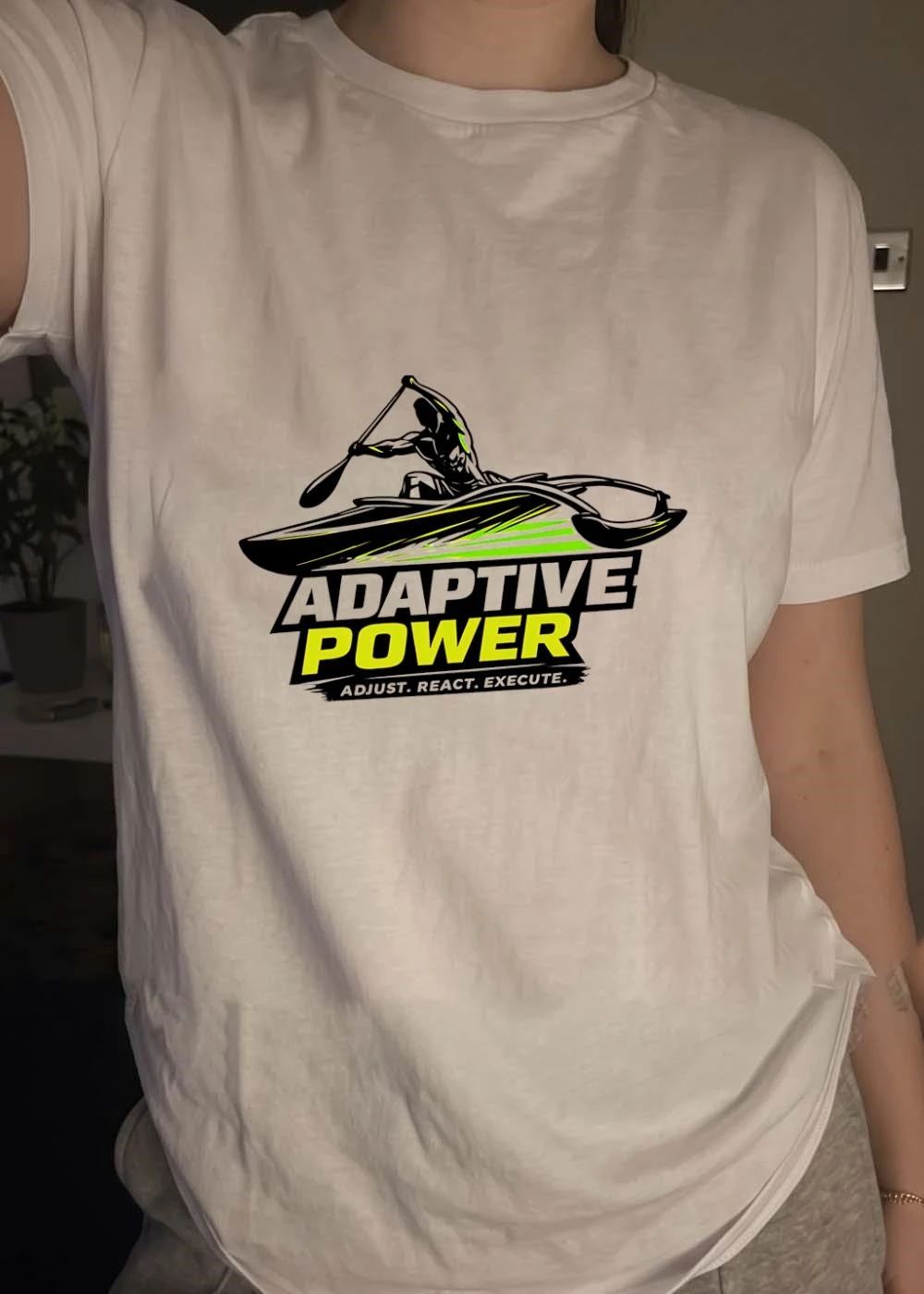 Adaptive Power Outrigger Paddler Kayak Adjust. React. Execute. 2026 Watersports Shirt