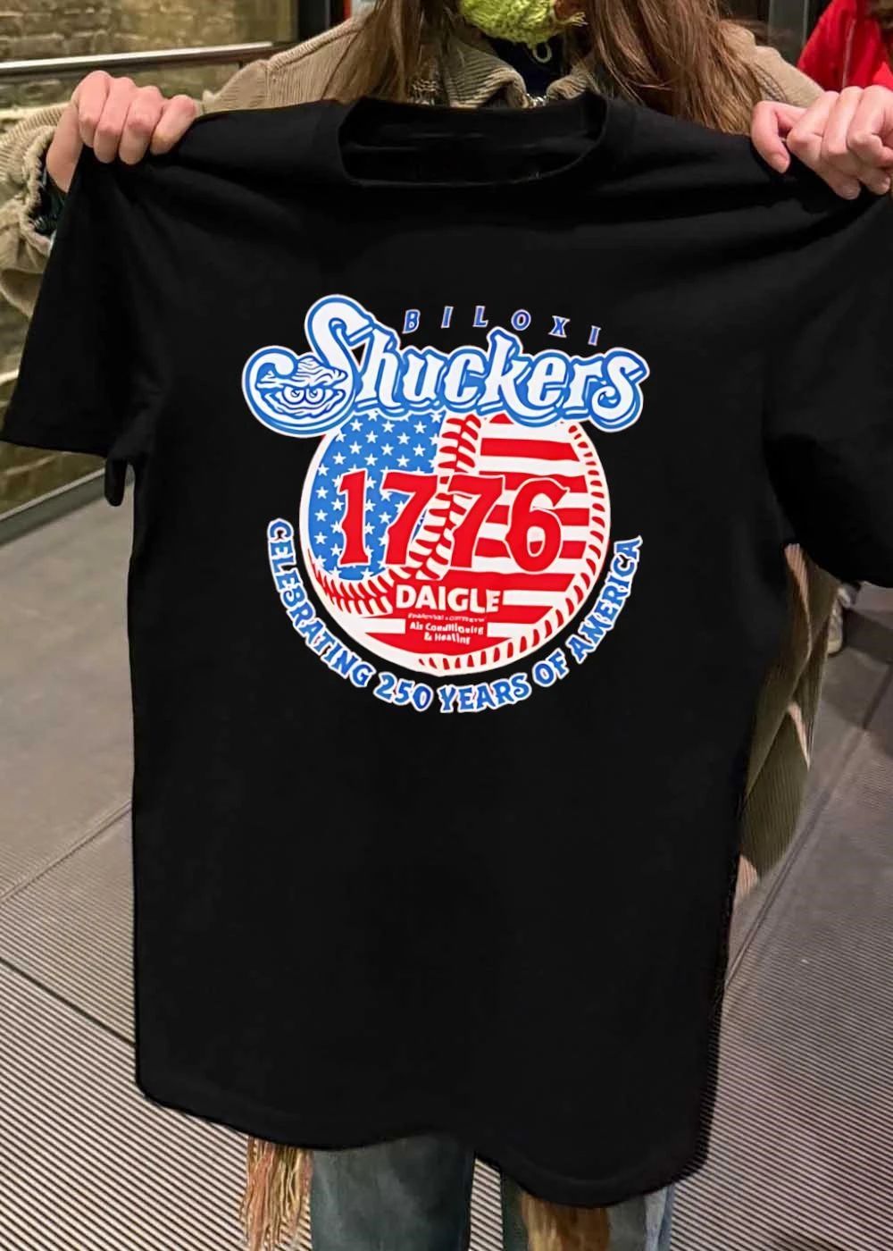 Daigle Air Conditioning & Heating Biloxi Shuckers 1776 Celebrating 250 Years of America Shirt