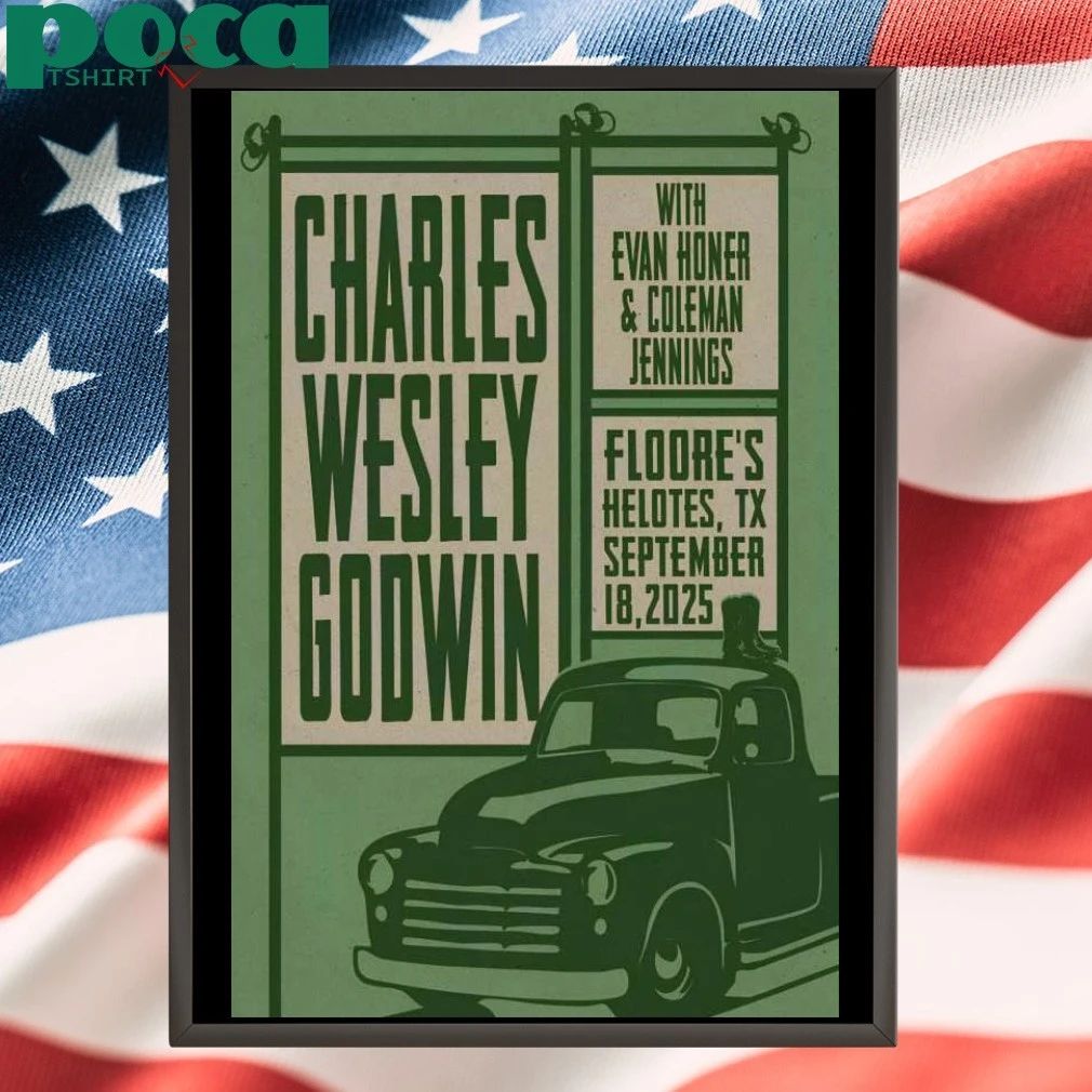 Charles Wesley Godwin Sep 18 2025 Helotes, TX Tour Poster T-shirt