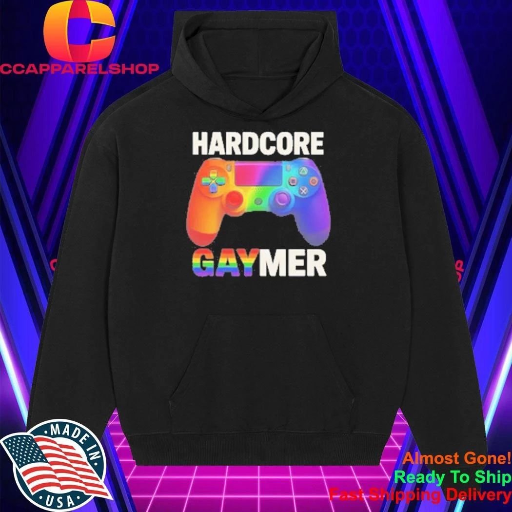Hardcore Gaymer Rainbow LGBTQ Gamer Shirt