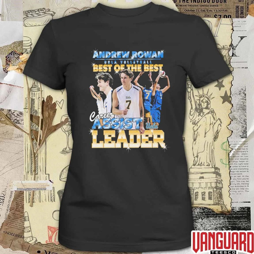 Andrew Rowan UCLA Bruins Pop-up Shop Volleyball Best Of The Best Career Assist Leader t-shirt