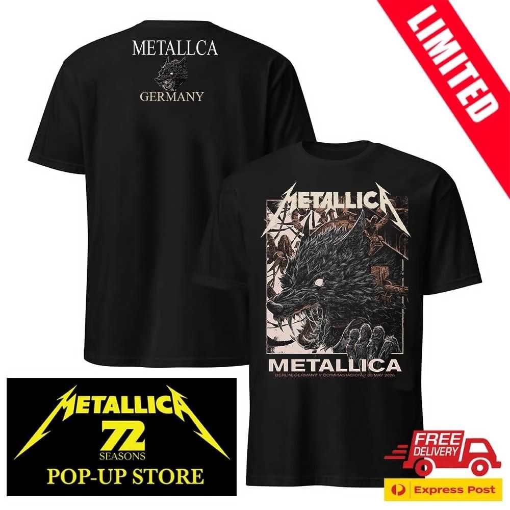 Metallica Berlin 30. Mai 2026 Shirt Collin Estrada Edition – Olympiastadion Official Pop-Up Shop Merch