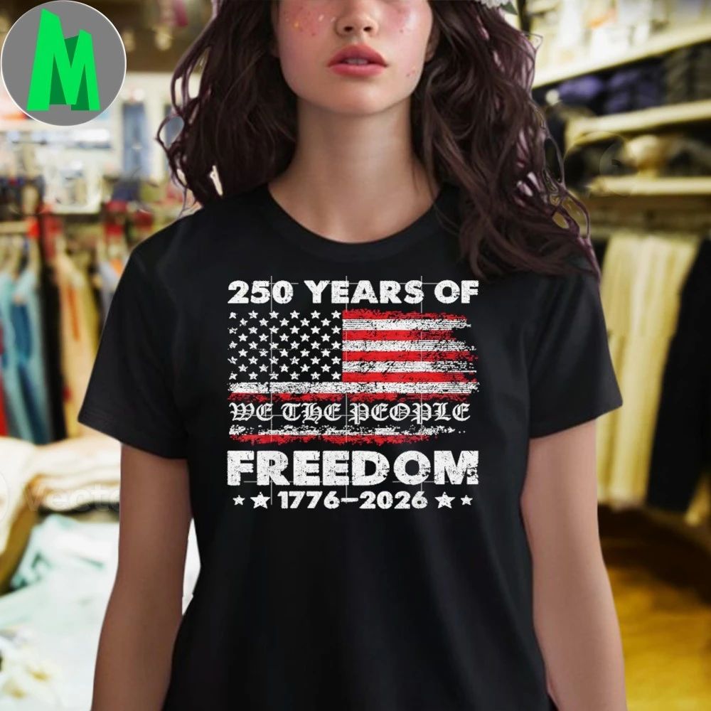 250 Years American Flag Anniversary USA 250th Birthday T-Shirt