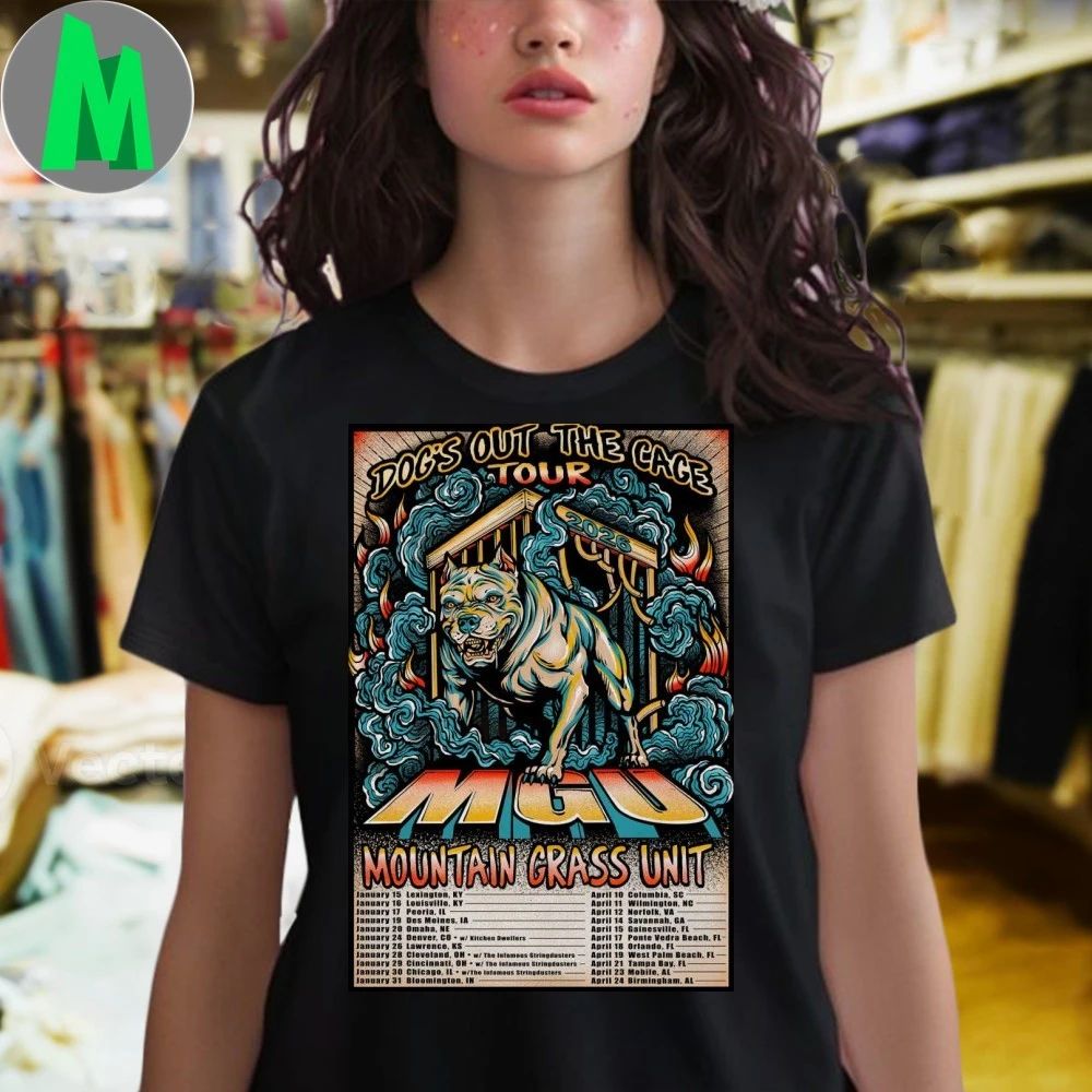 Original Mountain Grass Unit Dogs Out The Cage Tour 2026 Poster Shirt