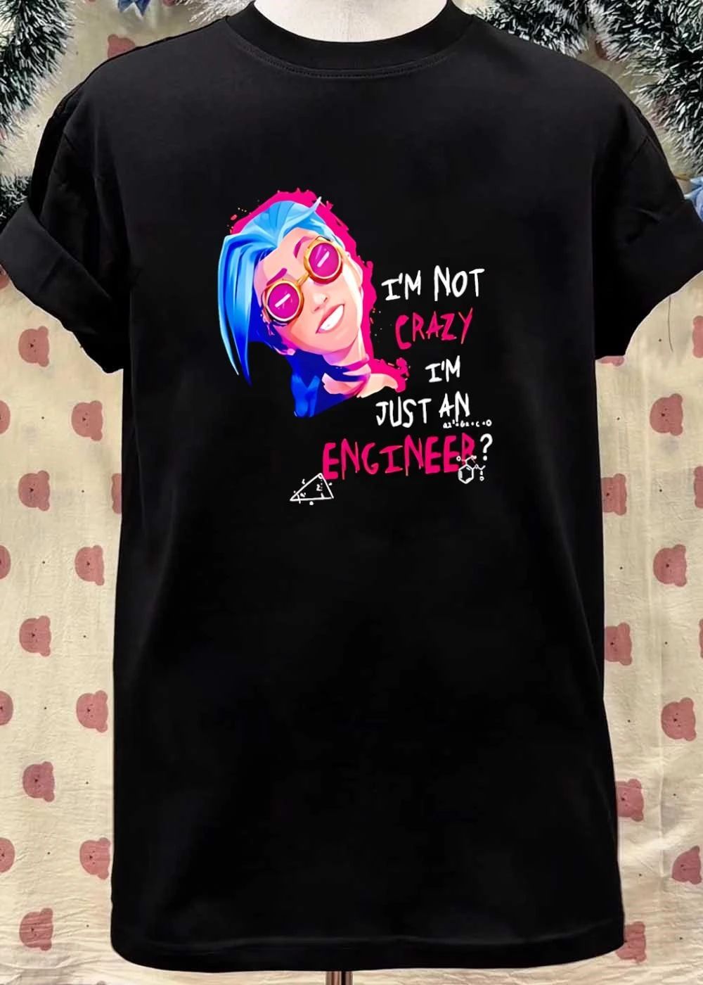 Jinx Design I Am Not Crazy Just An Engineer Math Science T-Shirt