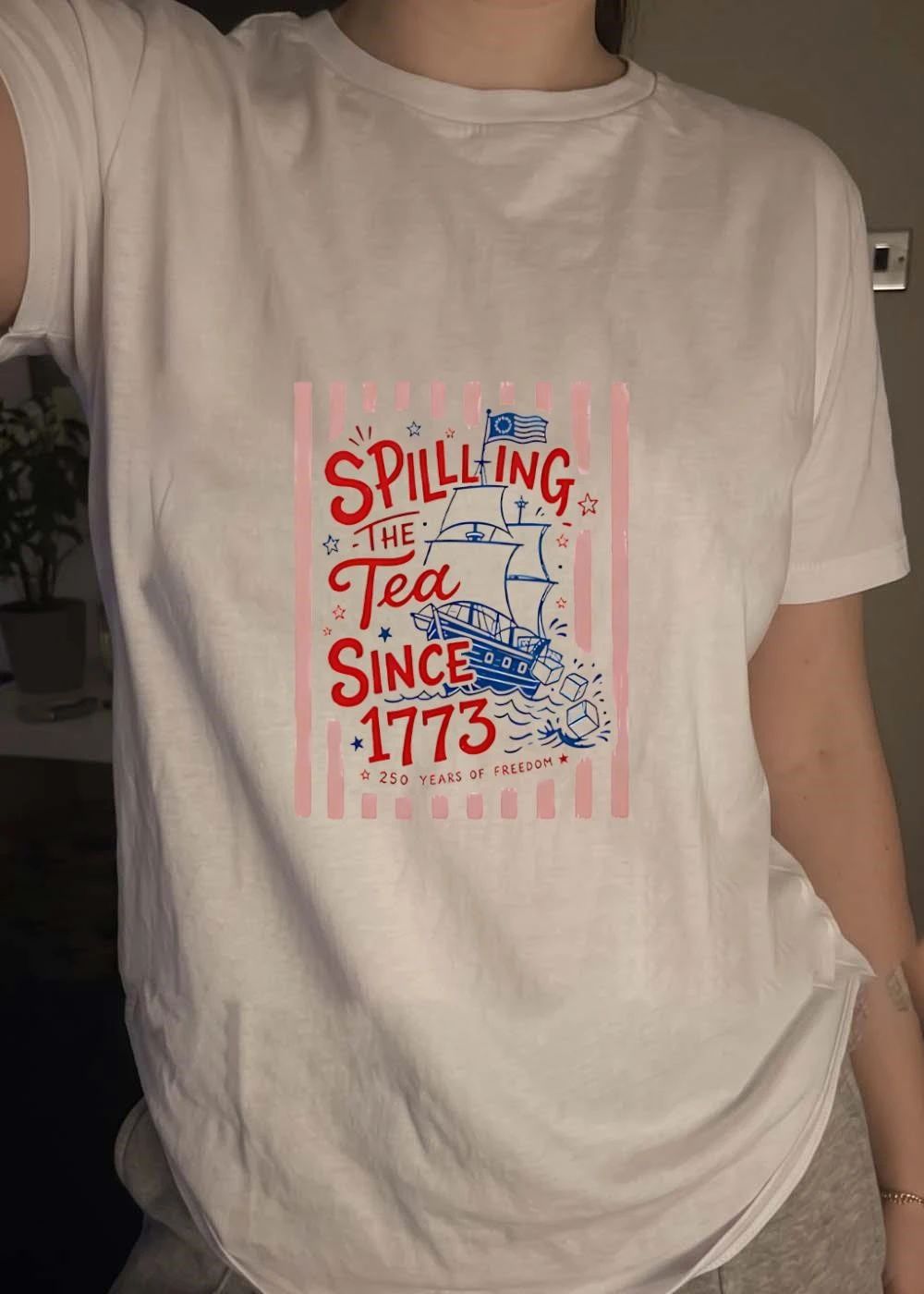 250 Years of Freedom Spilling the Tea Since 1773 Historical Ship T-Shirt
