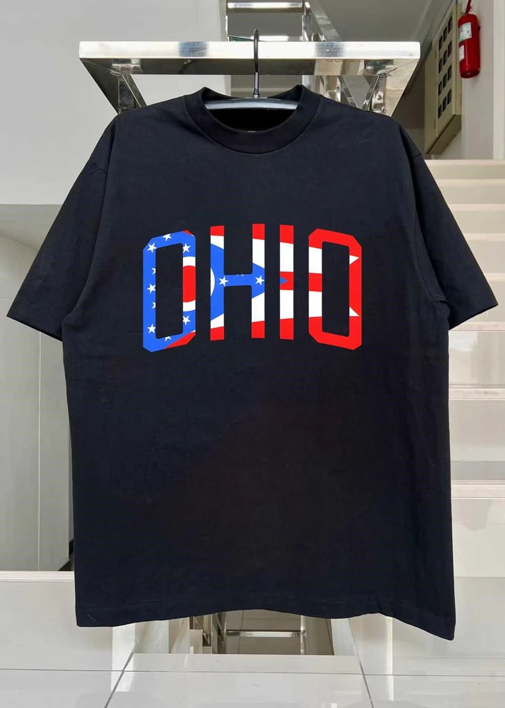 Ohio flag letter shirt
