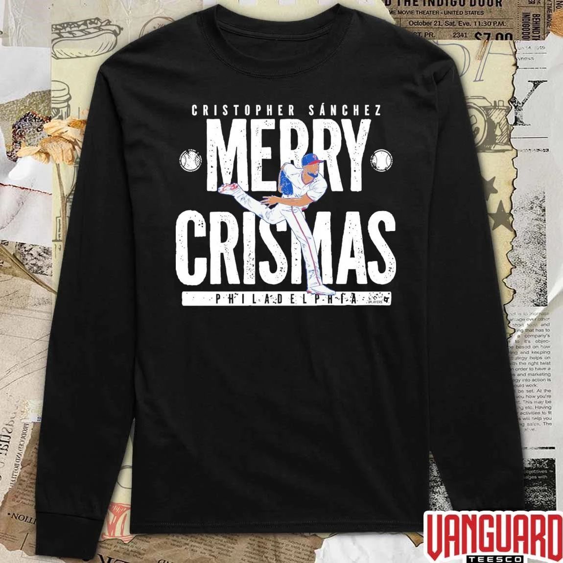 Cristopher Sanchez Merry Crismas Philadelphia Phillies MLB Pop Up Shop t-shirt