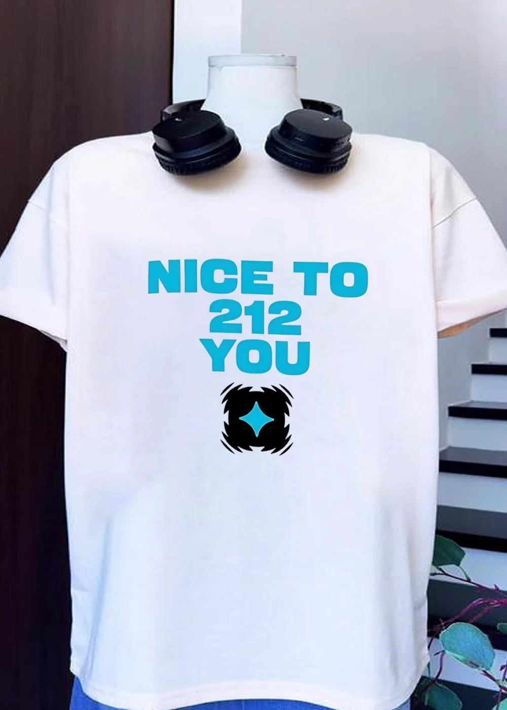 New York City Apparel Nice to 212 You White shirt