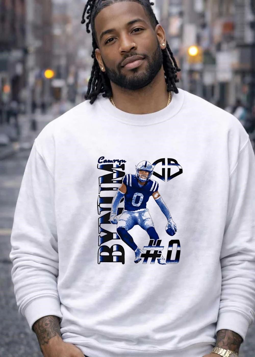 Camryn Bynum DB Colts Number 0 Football Shirt