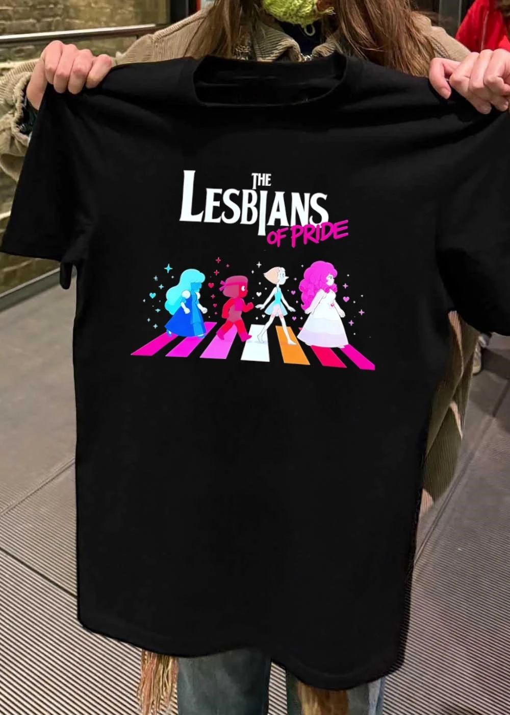The Lesbians of Pride Steven Universe Characters Walking Abbey Road T-Shirt