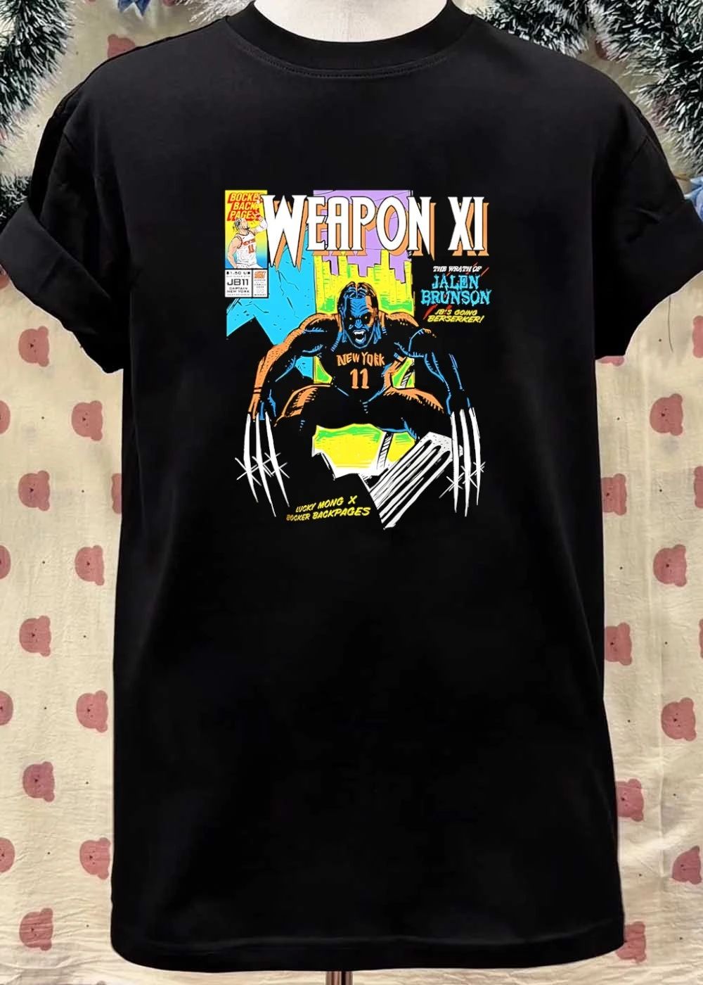 Lucky Mong x Bocker Backpages Weapon XI the Wrath of Jalen Brunson Shirt