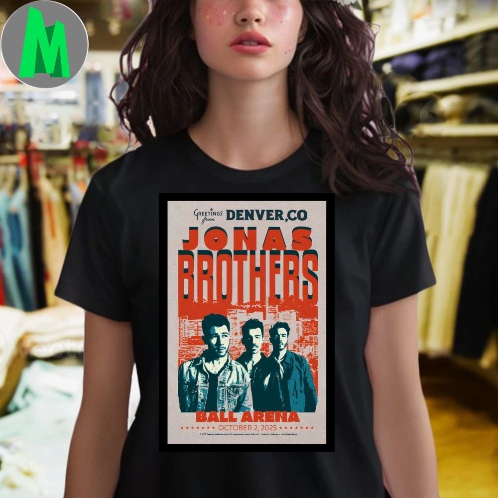 Jonas Brothers Denver CO Oct 2 2025 Ball Arena Poster Shirt