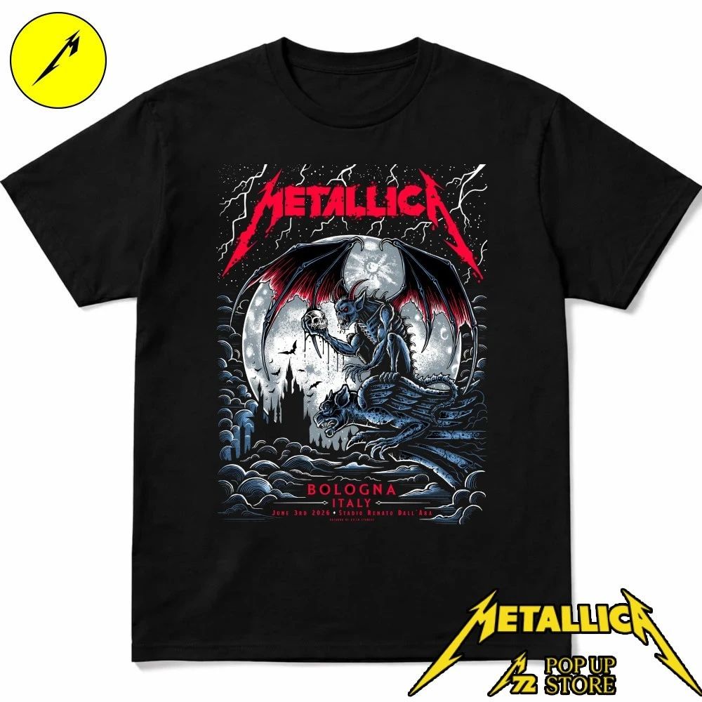 Metallica Bologna 2026 Pop-Up Store Exclusive T-Shirt – Artwork By Keith Stanley