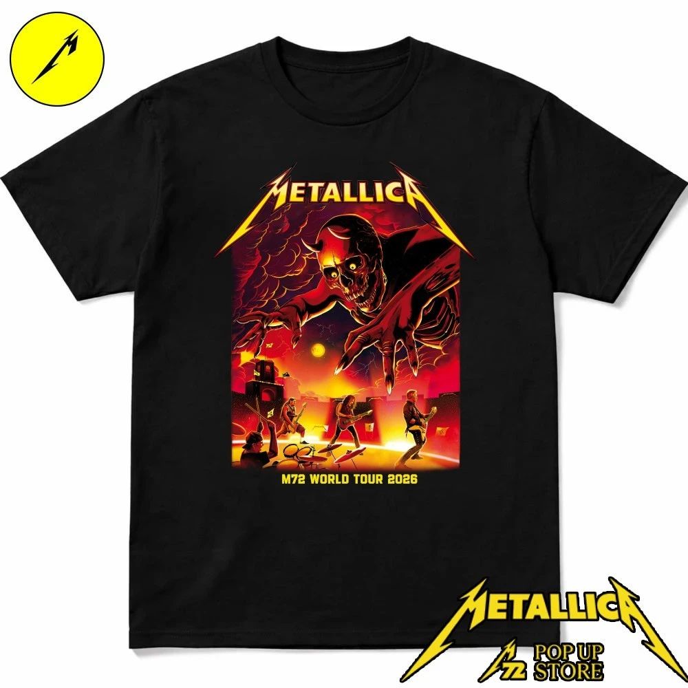 T-Shirt Metallica Bologna 2026 Stadio Dall’Ara – Official Pop-Up Store Merch
