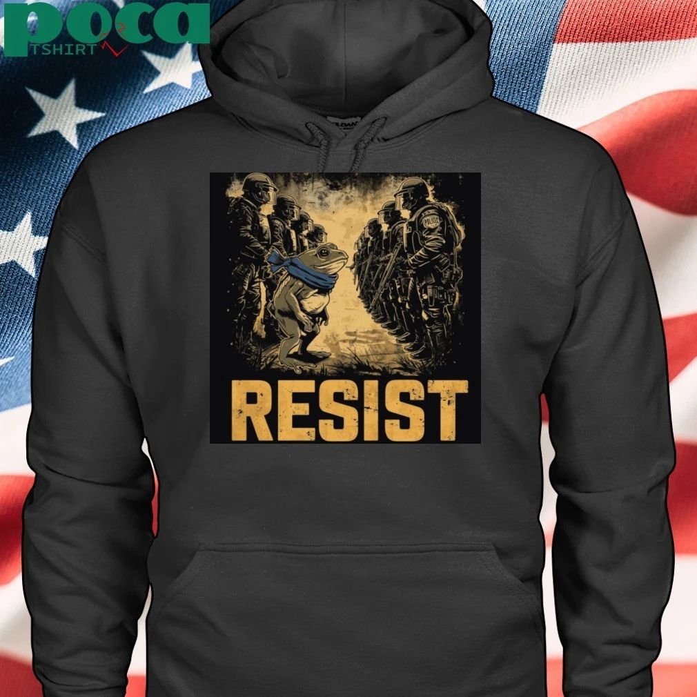 Portland Frog Protest – Portland Frog Funny City Art T-Shirt