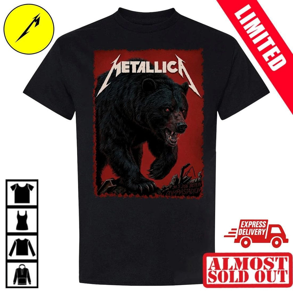 Metallica Berlin 2026 Concert T-Shirt Olympiastadion Pop-Up Shop