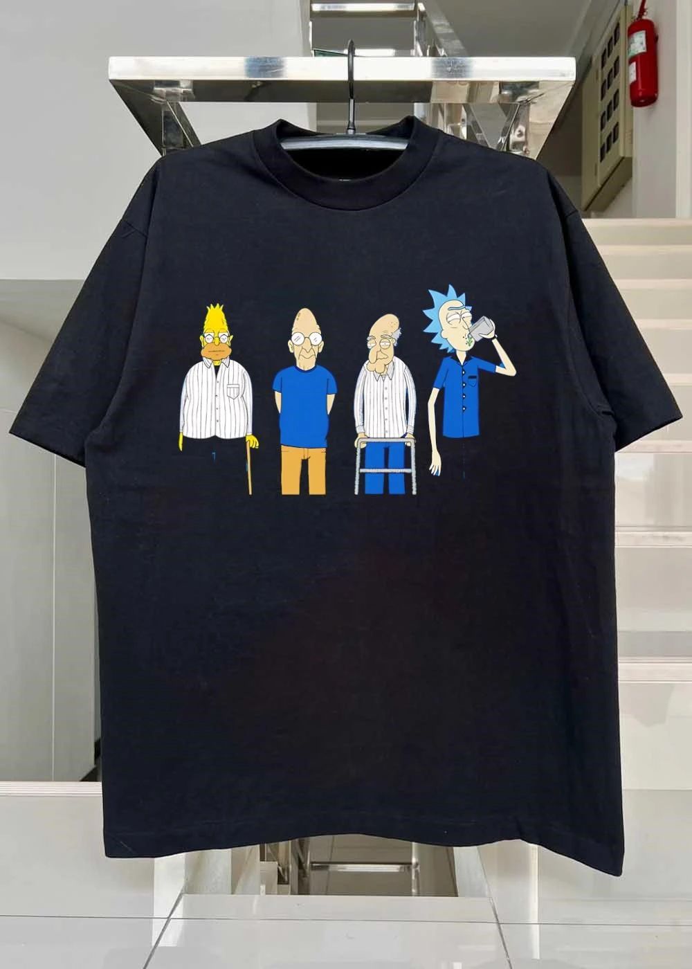 Aging Homer Simpson Fry Peter Griffin Rick Sanchez Shirt