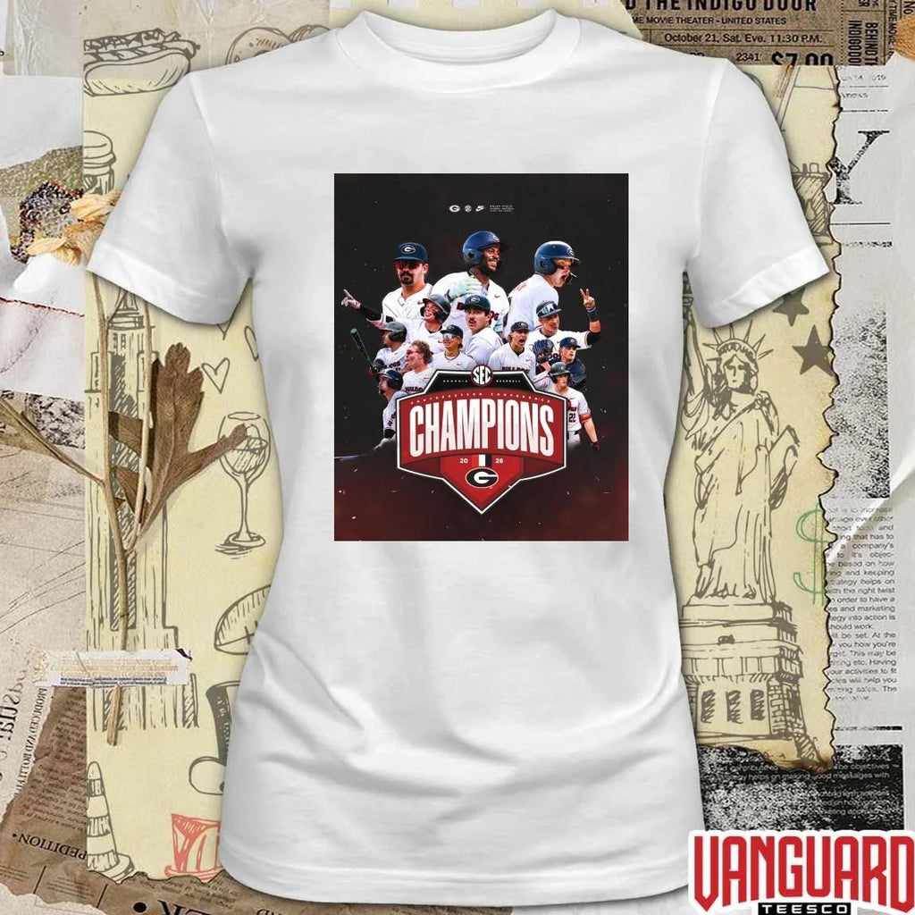 Georgia Bulldogs 2026 SEC Regular Season Championship Poster t-shirt