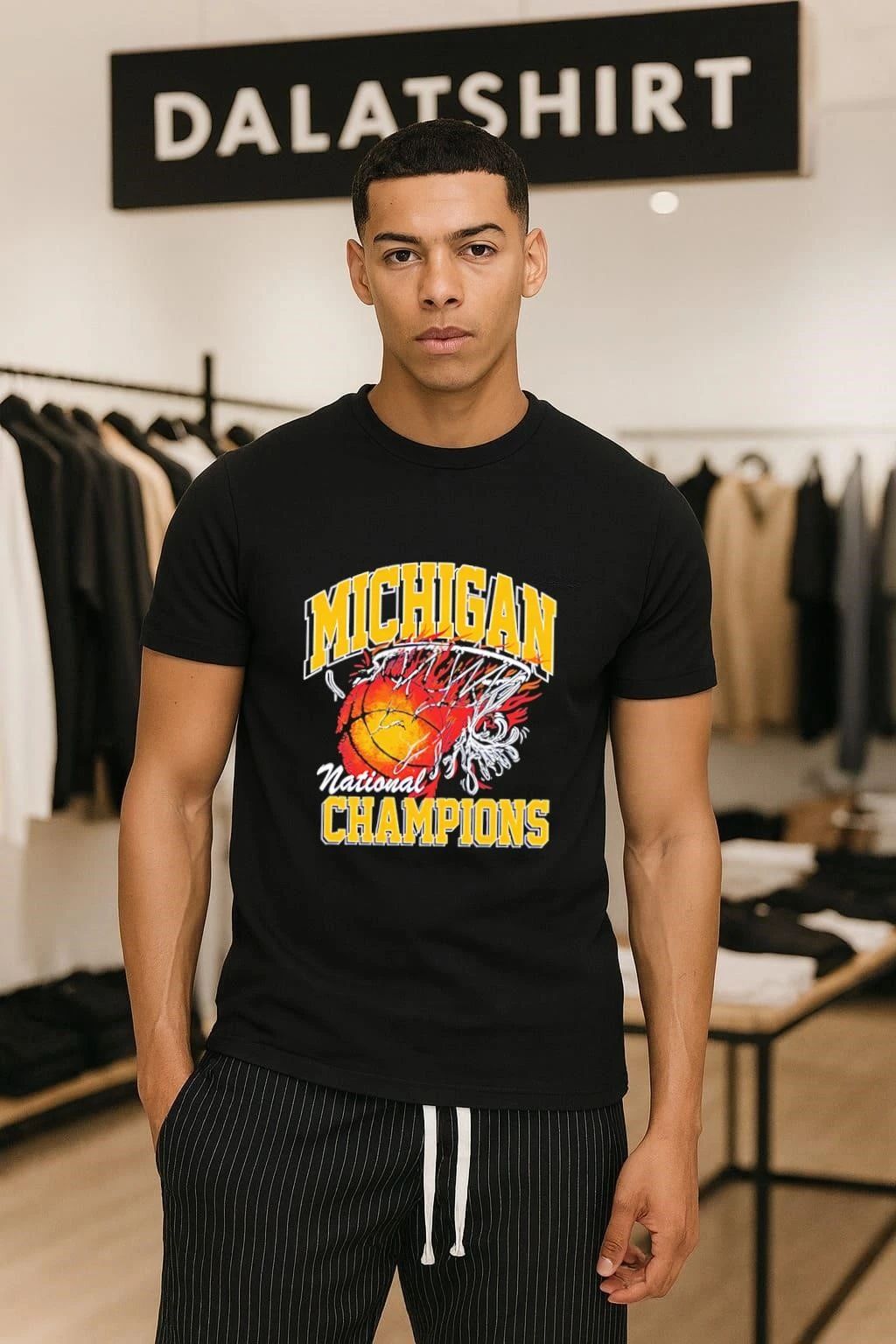 Michigan National Champions Flame basketball shirt
