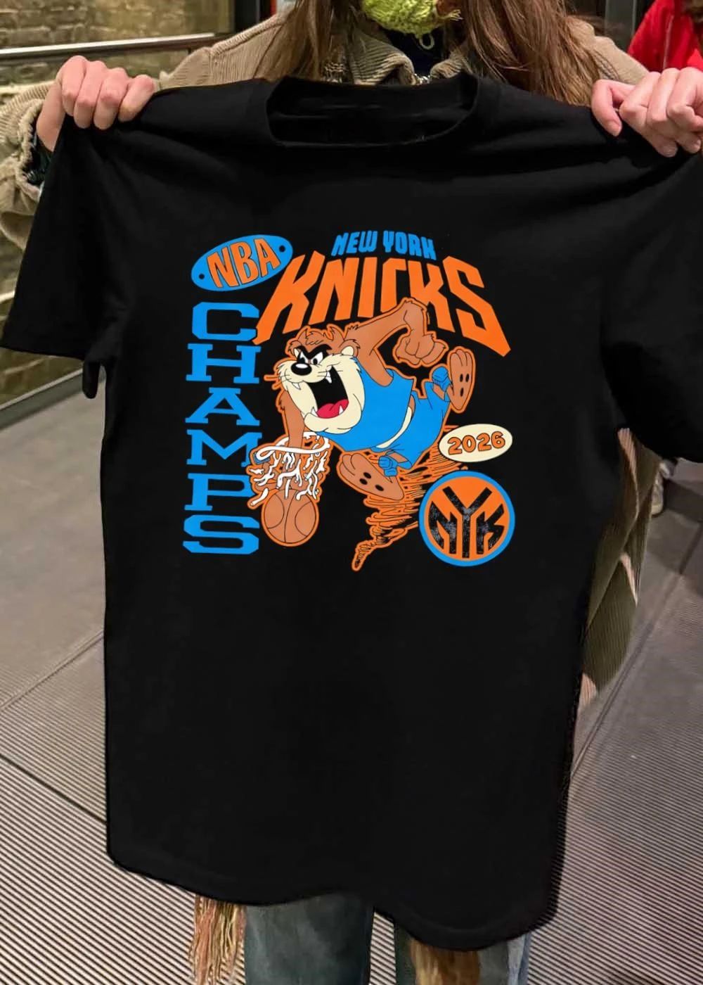 NBA Knicks Champs 2026 Featuring Tasmanian Devil Basketball shirt