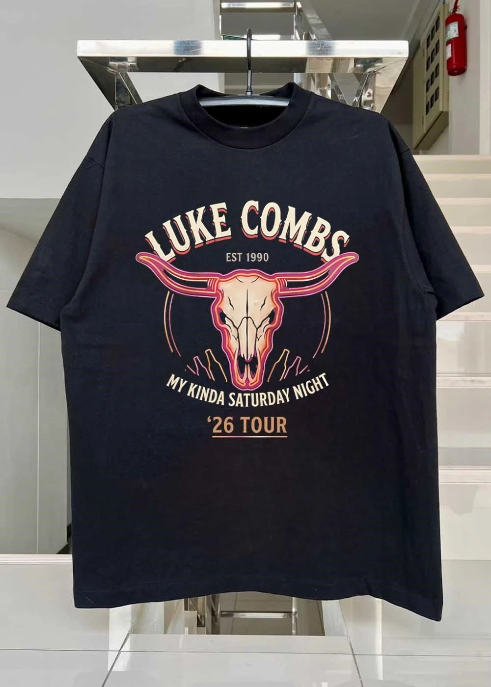 Est 1990 Luke Combs My Kinda Saturday Night 26 Tour T-Shirt