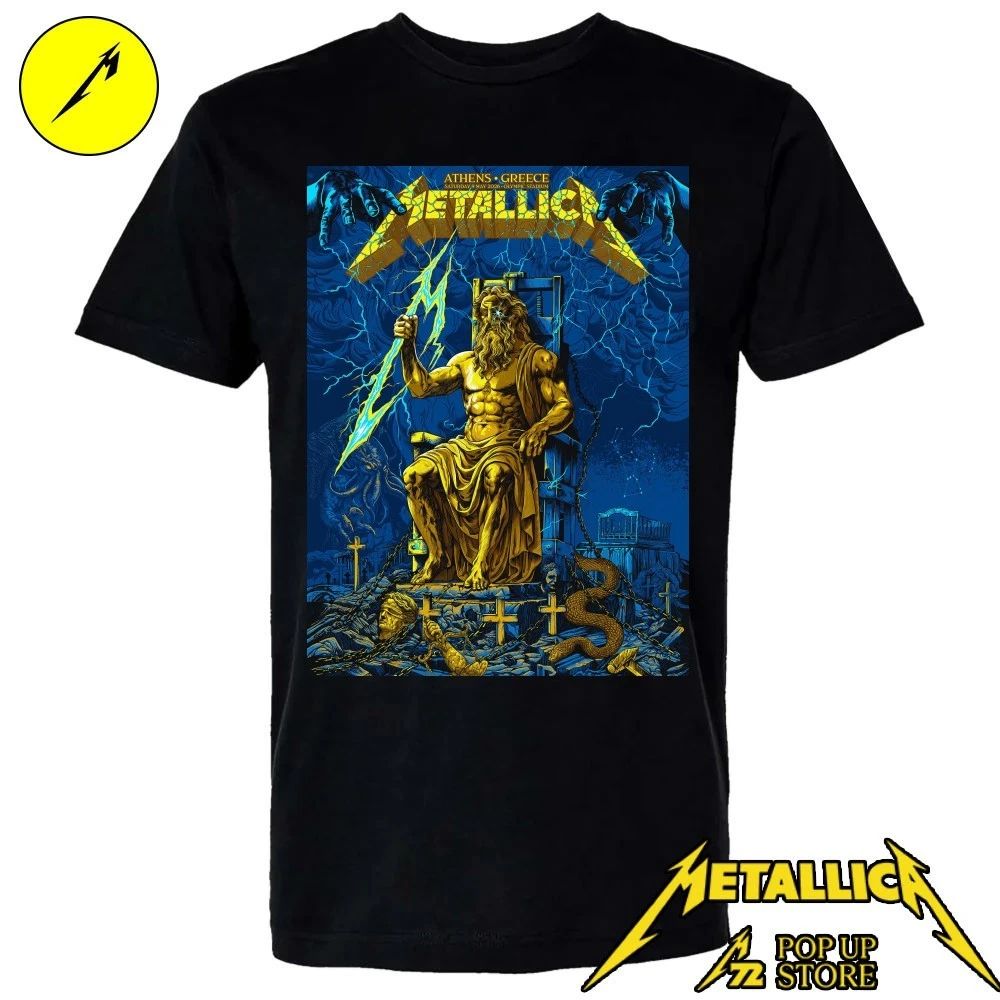 Metallica M72 Athens Greece Olympic Stadium May 9, 2026 Zeus Art Poster Shirt
