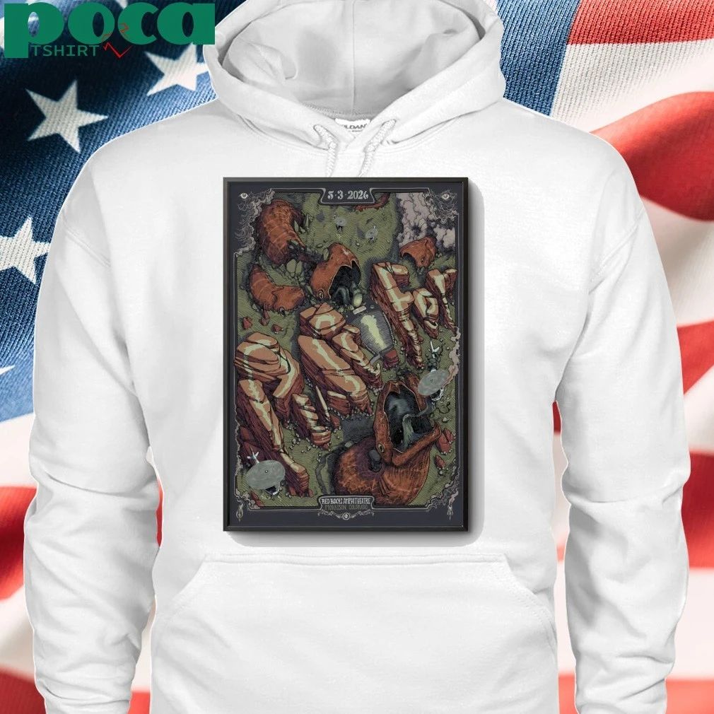 Puscifer Morrison Colorado 2026 Tonight Poster At Red Rocks Amphitheatre On May 3 2026 T-Shirt