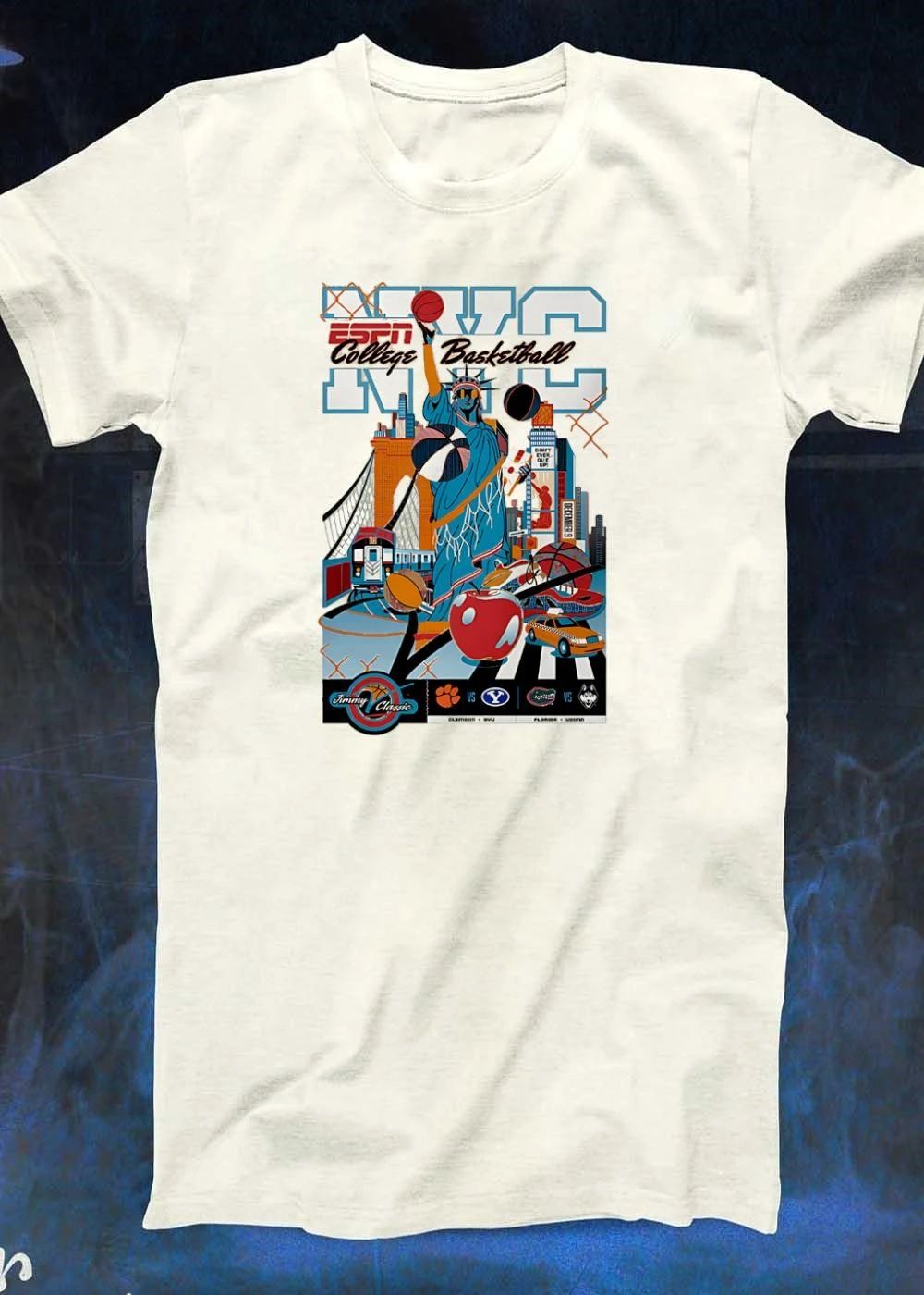 Jimmy V Classic ESPN College Basketball NYC Clemson vs BYU Florida vs UConn Shirt