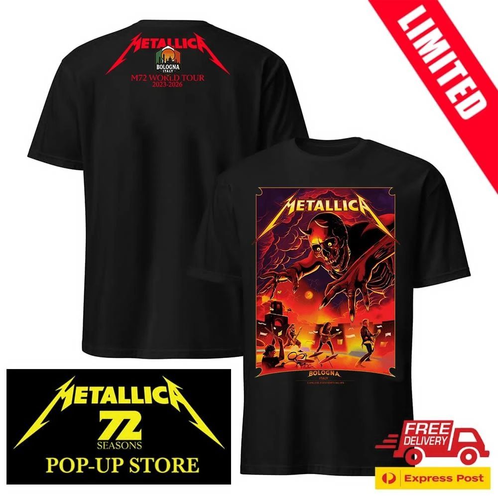 Metallica Pop-Up Shop Exclusive Bologna 2026 Two Sided Shirt