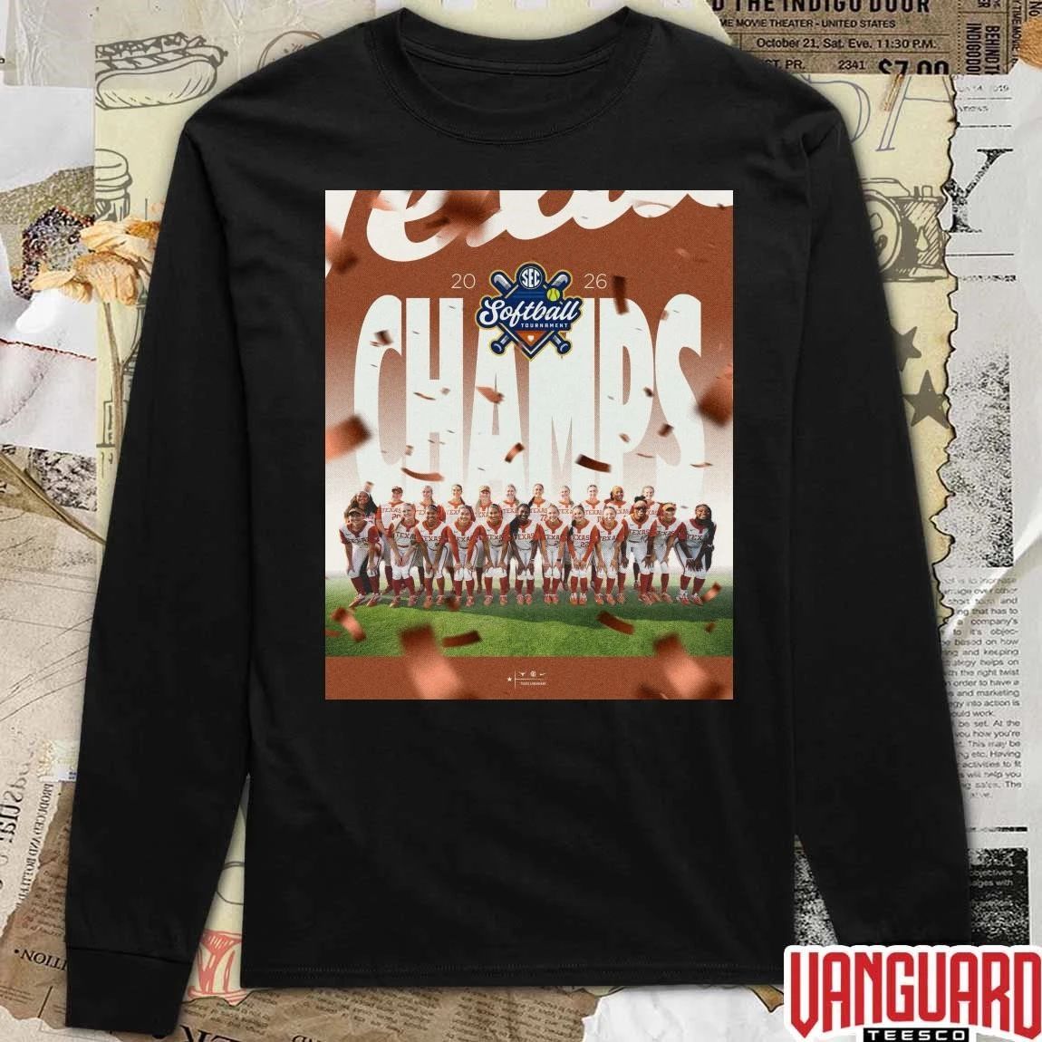 Texas Longhorns Softball Team 2026 SEC Champions Poster t-shirt