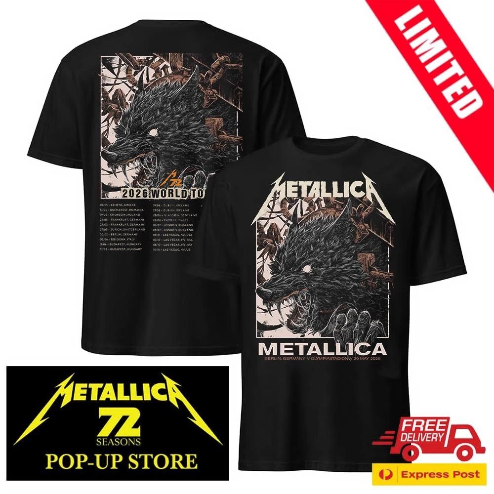 30 Mai 2026 Berlin Metallica M72 T-Shirt – Olympiastadion Official Pop-Up Shop Limited Edition – Collin Estrada