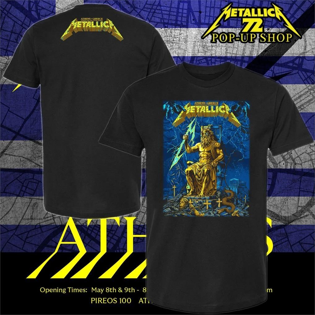 Metallica M72 Athens May 9, 2026 By Revolverdart Pop-Up Shop T-Shirt