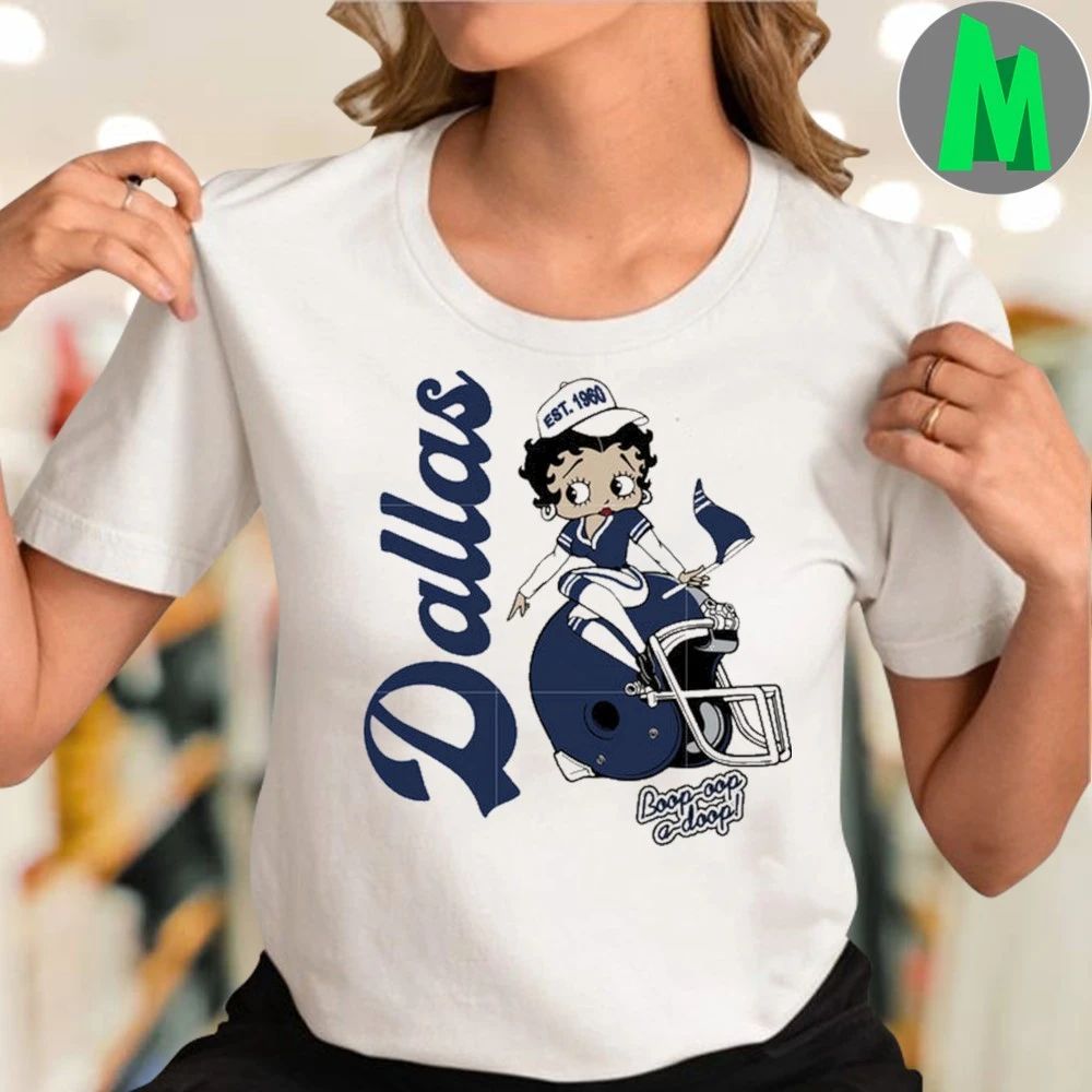 Betty boop cheerleader dallas cowboys shirt