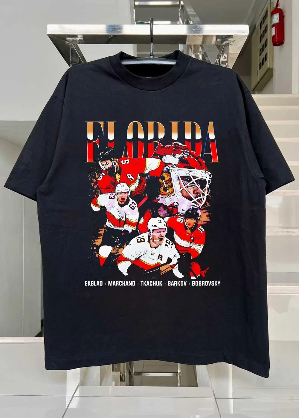 Florida Panthers Ekblad Marchand Tkachuk Barkov Bobrovsky Vintage Hockey shirt