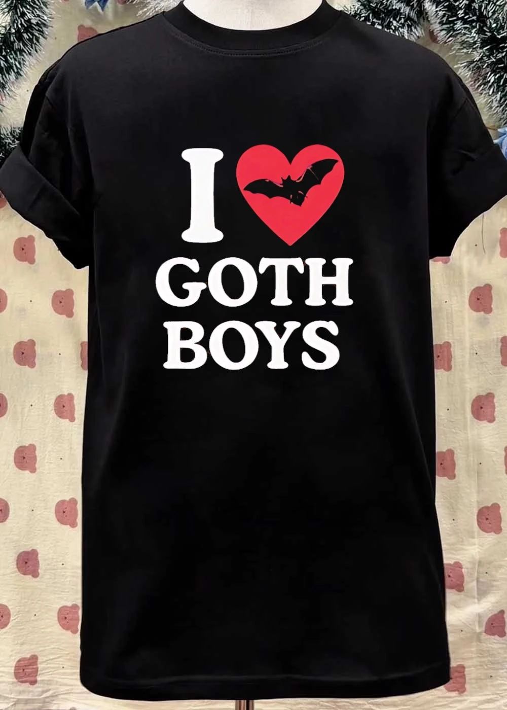 I Heart Goth Boys With Bat shirt