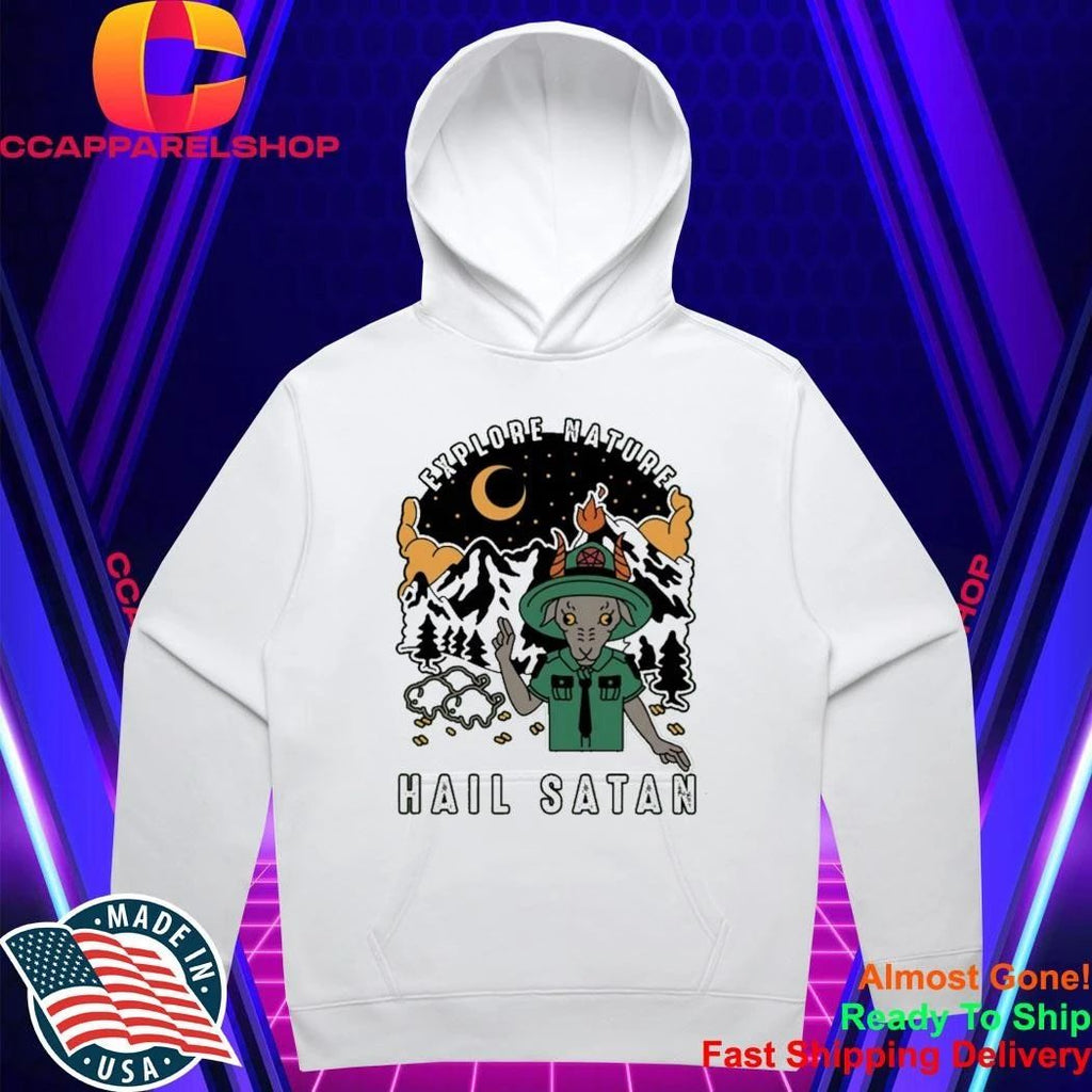 Goat Explore Nature Hail Satan Shirt