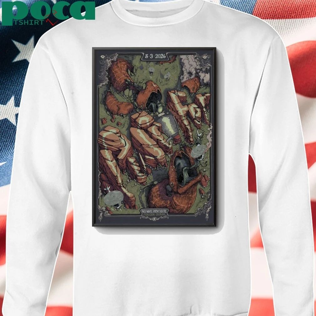 Puscifer Morrison Colorado 2026 Tonight Poster At Red Rocks Amphitheatre On May 3 2026 T-Shirt