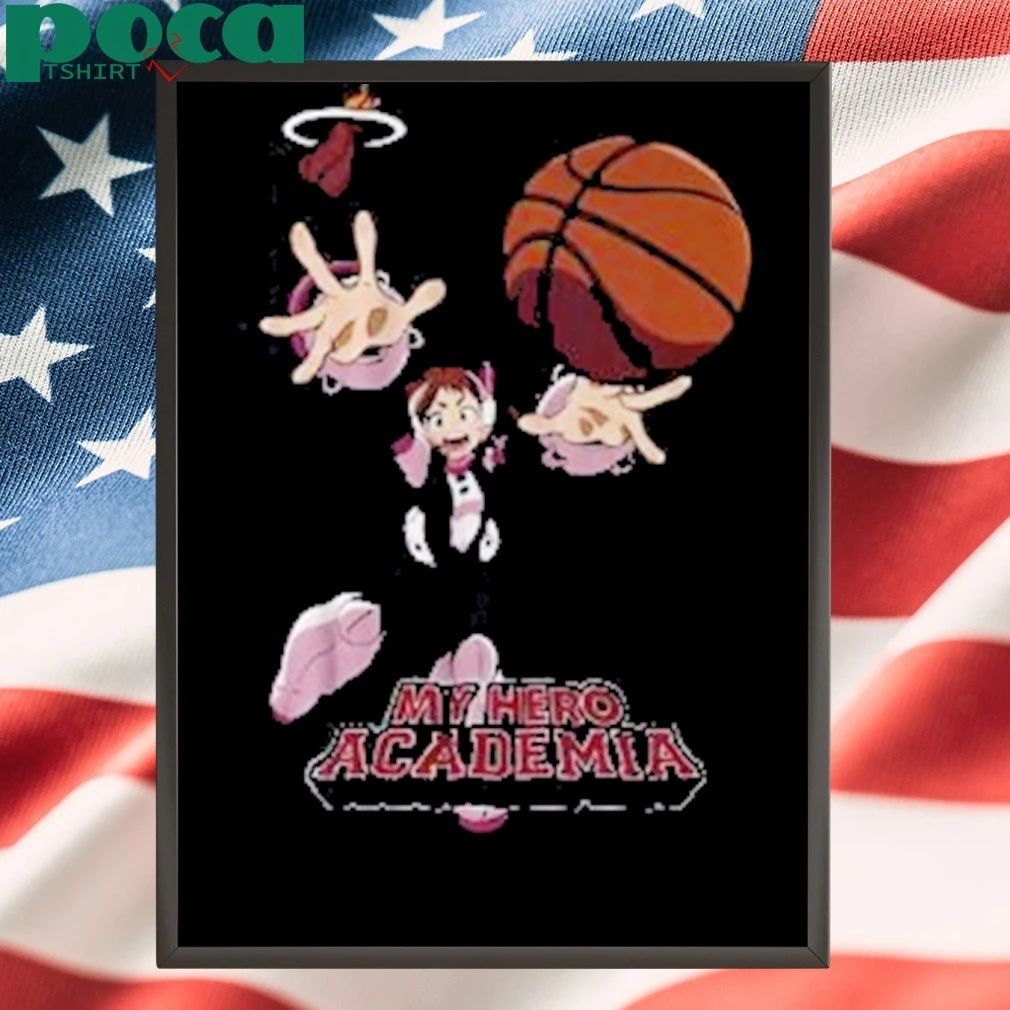 Hyperfly x NBA x My Hero Academia Uraraka Ochako Miami Heat shirt