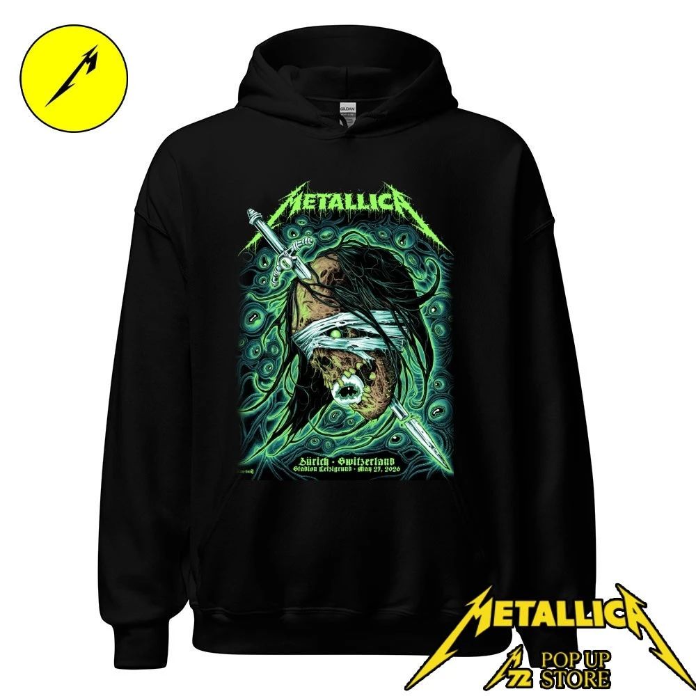 Metallica at Stadion Letzigrund in Zürich, Switzerland, on May 27, 2026, on the M72 World Tour T-Shirt