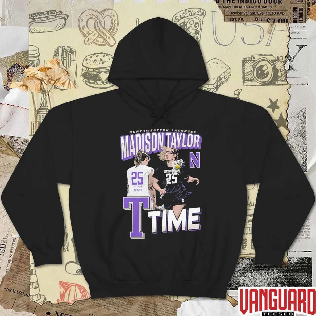 Madison Taylor T Time Northwestern Wildcats Lacrosse t-shirt