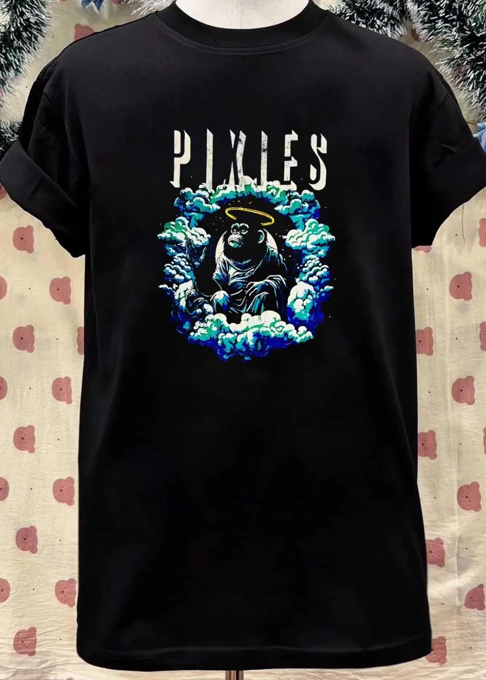Pixies Haloed Chimp In Clouds Vinyl Record T-Shirt