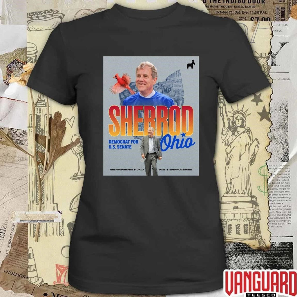 Sherrod Brown Democrat For US Senate Ohio 2026 Poster t-shirt