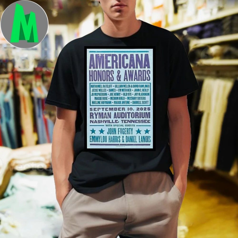 Nashville, TN 2025 Americana Honors & Awards Poster Shirt