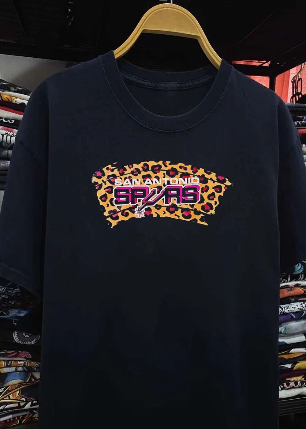 Spurs Leopard Print Fan Apparel San Antonio Spurs T-Shirt