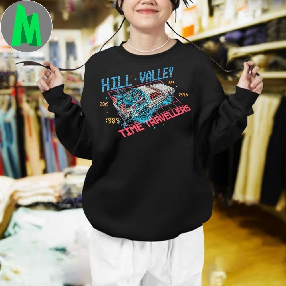 Back to the Future And DeLorean Hill Valley Time Travellers Shirt