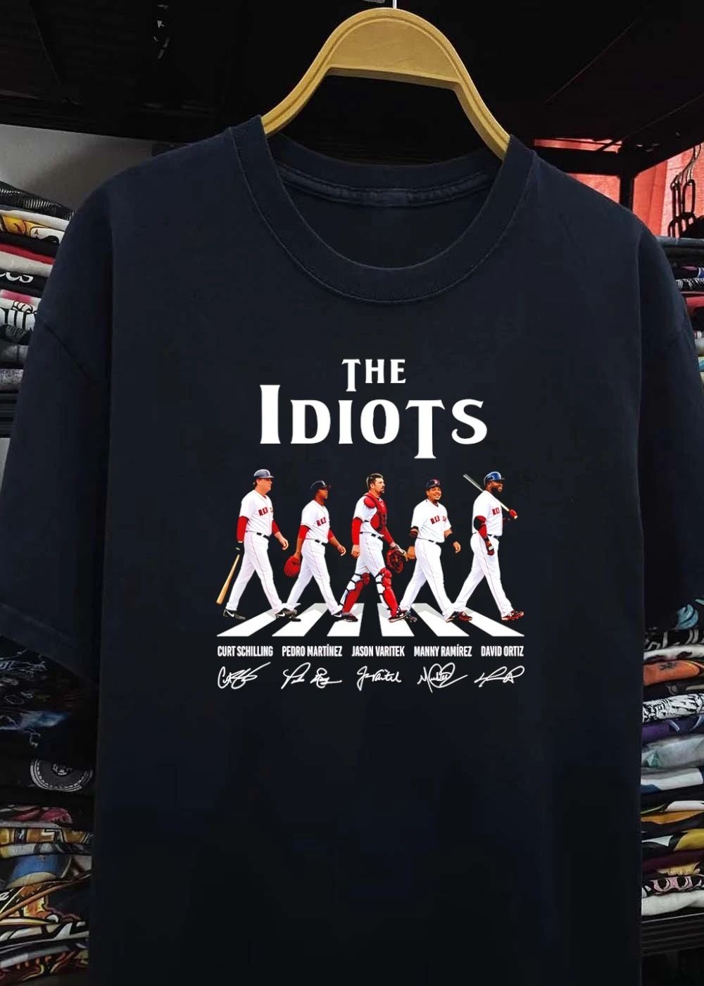 The Idiots Curt Schilling Pedro Martinez Jason Varitek Manny Ramirez David Ortiz shirt