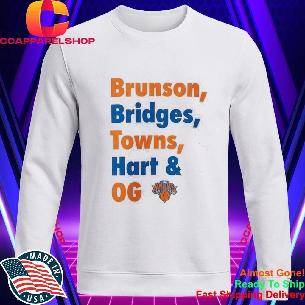 Brunson Bridges Towns Hart OG Knicks Championship Shirt