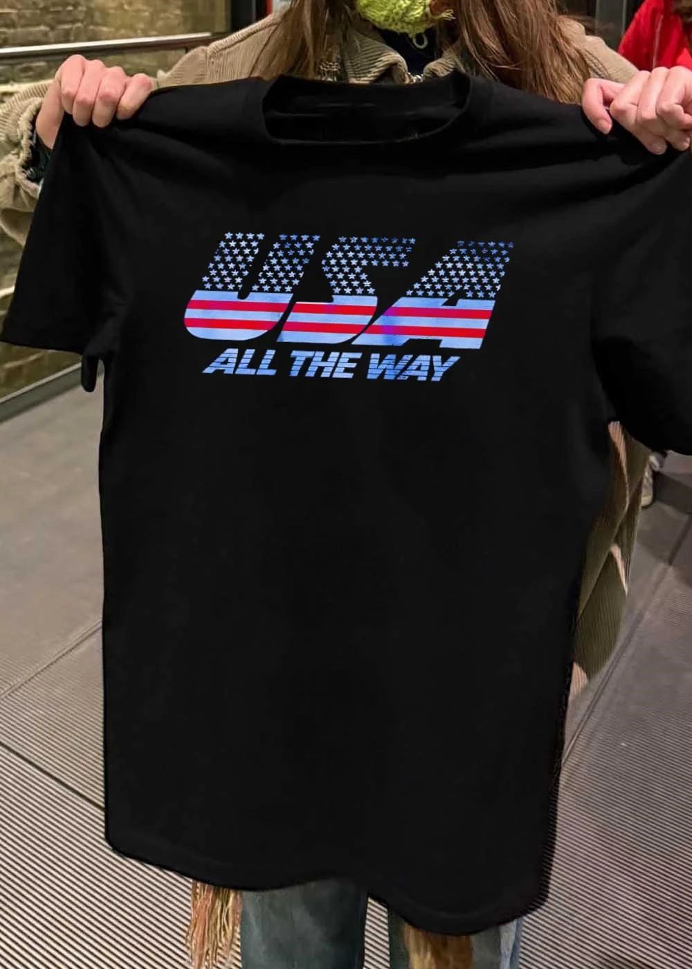 USA All The Way American Flag Stars Stripes Shirt