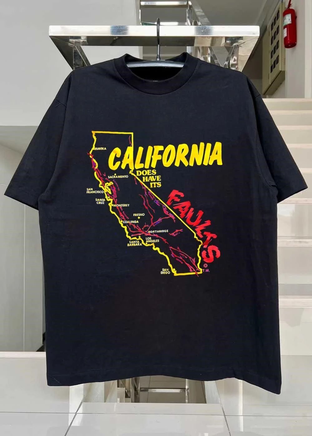 California state map geological fault lines San Francisco Los Angeles does have its faults shirt